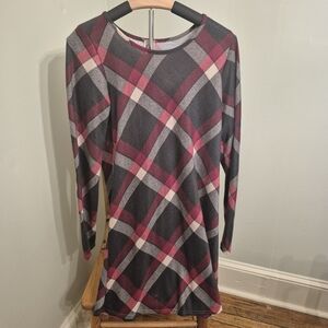 Plaid Long Sleeve Dress